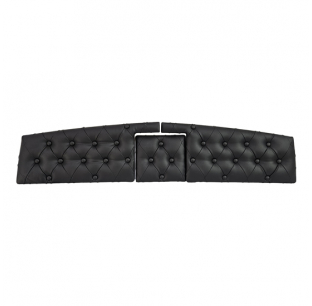 Sparetime Fab Quilted Diamond Vinyl W/ Buttons Non-AeroCab Upper Console Headliner Cover With Air Horn Hole For Kenwo...