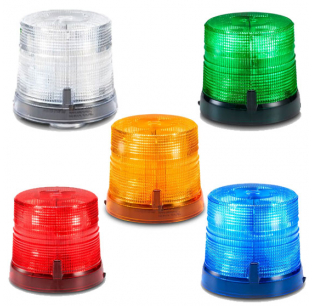 Spire 100 LED Polycarbonate 1 Inch Pipe Mount Short Dome Beacon