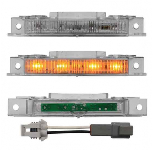 BESTfit Amber LED Visor Marker Light With Harness And Clear Lens For Volvo VNL/VNM/VT