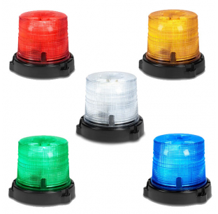 Spire 200 LED Polycarbonate 1 Inch Pipe Mount Short Dome Beacon