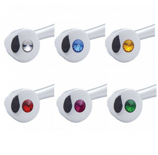 Chrome Window Crank with Diamond & Slot Adaptor - Available in Amber, Blue, Clear, Green, Purple, Red - Fits Most Truck Models - United Pacific