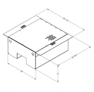 12x23x27.75 Inch Aluminum Frame-Pack 4 Battery Box - Durable and Spacious