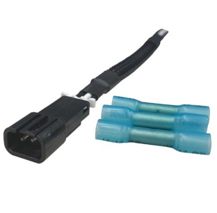 Cab/Sleeper Dome Female Light Plug for Kenworth/Peterbilt - 16 AWG, 15cm, Nylon & Copper, Easy Install, Heat Shrink Connectors Included