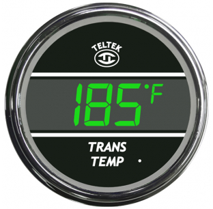 Kenworth Transmission Temperature Gauge - Green with Chrome Bezel