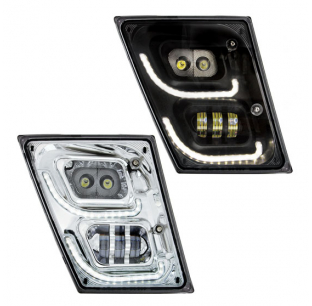 Volvo VN VNL 2003-2017 High Powered LED Fog Lights with Daytime Running and Position Light