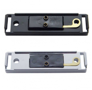 Chrome or Black Mounting Bracket for 2 Bulb Rectangular Clearance/Marker Light - Fits Most Truck Models