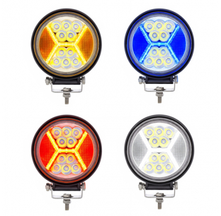 4.5 Inch 24 LED Work Light with X Light Guide - High Power, Durable, Efficient