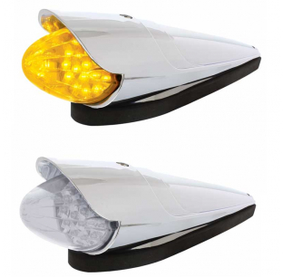 19 Amber LED Reflector Grakon 1000 Cab Light Kit with Visor and Hardware