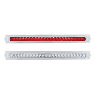 Stainless Steel Bracket 23 LED 17 1/4 Inch Reflector Light Bar With Bezel
