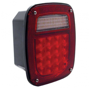 LED Universal Combination Tail Light - 16 Red & 22 White LEDs, S/T/T, Back-Up, License Light, 3 Bolt Mount, Fits Most Models