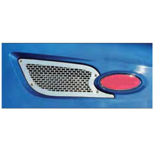 Peterbilt 579 Intake Grill Screen Inserts - 15 Stainless Steel Options Including Circles, Hexagons, Rectangles, and More