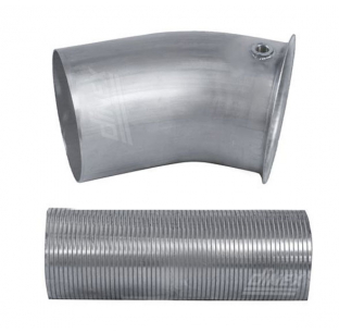 Freightliner 5.04 Inch Diameter Exhaust Pipe and Flex Hose Kit for Trucks