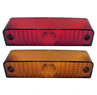 Rectangular Combination and Rear Replacement Lens for Vehicles