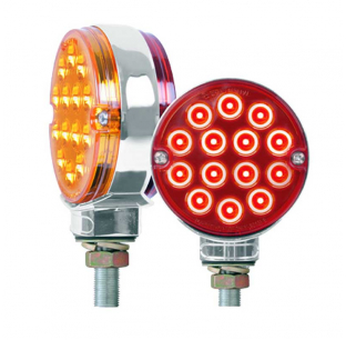 3 Inch 14 LED Double Face Pedestal Signal Light with Polycarbonate Lens and Die Cast Housing