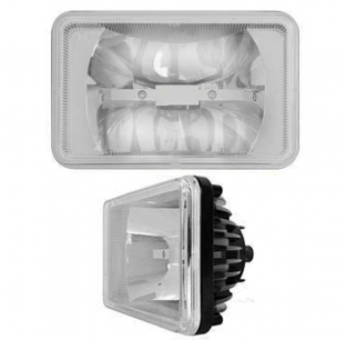 2 LED Low/High Beam Headlight with Rugged Aluminum Housing, Adjustable Mount, 12-36V, 6.5x4.25x4.75 inches