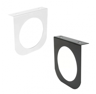 Steel Single L Shape Mounting Brackets for 4 Inch Sealed Lights - Chrome, Stainless, Black Options