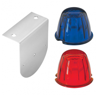 Chrome L Shape Mounting Bracket with #1156 Bulb, Reflector Glass Lens, and Stainless Steel Bezel