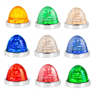 Classic Watermelon LED Turn and Marker Light with Stainless Steel Bezel