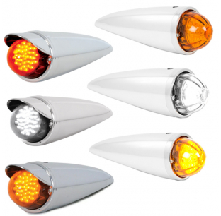 Amber Watermelon Cab LED Marker Light for Trucks and Trailers