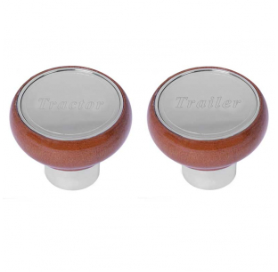 Wood Screw-In Air Valve Knob with Script Plate - Durable and Stylish Valve Control