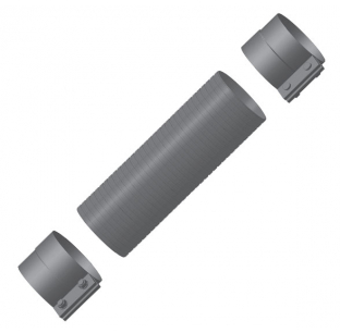 4 Inch Diameter x 12 Inch Long Flex Pipe Kit - Durable and Versatile for Various Applications