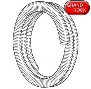 25 Foot Heavy Duty Galvanized Metal Hose - 4 & 5 Inch Diameters - Grand Rock Best Seller