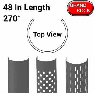 Stainless Steel 270 Degree Heat Shield, 48 Inch Length, 10 Inch Diameter - Grand Rock Muffler Protection