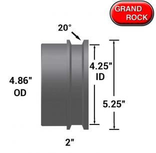 4.86 to 5.25 Inch Flare Turbo/Manifold Adapter for Enhanced Performance