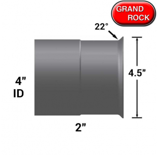 Grand Rock 4 Inch ID to 4.5 Inch Flare Turbo/Manifold Adapter