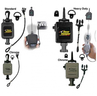 CB Mic Keeper - Retractable CB Radio Mic Holder, 28 or 42 Extension, Black or Chrome, Clip or Semi Permanent Mounting Options