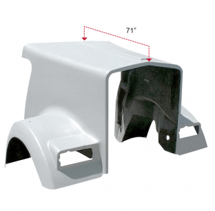 Kenworth W-900 L 1994 71 Inch Fiberglass Hood Replacement