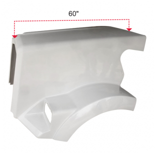 Kenworth T-800 60 Inch Fiberglass Hood - Durable, High-Quality Replacement Hood