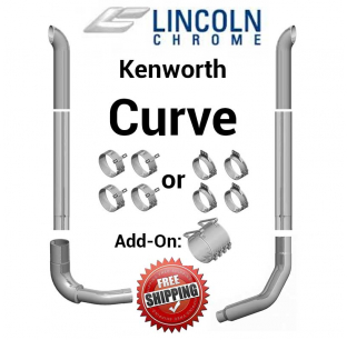 Kenworth W900L T600 T800 W900A W900B 8 Inch Curve Lincoln Exhaust Package