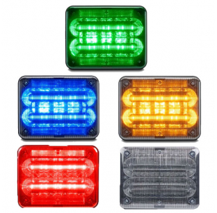 QuadraFlare 9x7 Inch Flashing LED Light with Clear Lens
