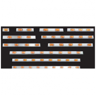 Channels with Bullet Plugs 6 3/4 Inch - 3 1/2 Inch Face, 1 Inch Top Lip, 3/8 Inch Bottom Lip - Various Sizes Available