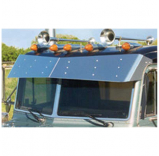 Peterbilt Flat Top Monster Drop Bow-Tie Visor for Door Mounted Mirrors - Fits Monster Drop Bow-Tie Visor