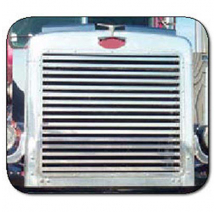 Peterbilt 359 Replacement Grill with 16 Horizontal Bars - Stainless Steel by Roadworks