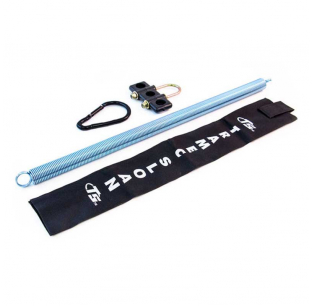 25-inch Tender Kit with Carabineer, Spring, Sleeve, and 3-Hole Clamp for Hanging Air & Electrical Lines