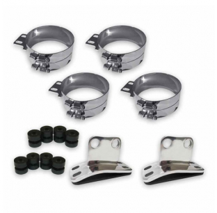 6 Inch Angled Wide Band Exhaust Clamp and Hardware Kit for Secure Exhaust System Installation