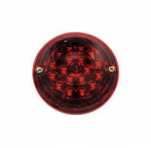 18 Diode 3-3/4 Inch Round LED Tail Lamp with Universal Stud Mount, PMMA Lens, ABS Base, 12.8V, Fits Most Makes and Models
