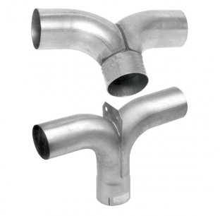 BESTfit Aluminized Steel Universal Type A Y-Pipe With No Divider Plate