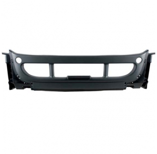 Black Plastic Center Bumper with Tow Holes for Freightliner Cascadia 113/125, Includes Rear Reinforcement, Replaces OE 21-28446-001/002