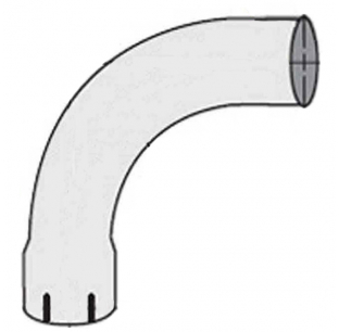 Chrome Plated 90 Degree Expanded/Slotted End Elbow - Various Sizes and Lengths Available