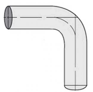 Stainless Steel 90 Degree Short Radius Long Length Plain Elbow - Sizes 2 to 8 Inch, Lengths 6 to 24 Inch, Radius 2 to 8 Inch