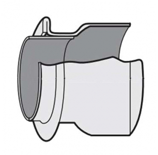 Stainless Steel 5 Inch OD Weld On Flange, 2.5 Inch Length, Fits DD8v-71T, DD-16V-71T, DD-6V-71T, DD-16V-92T