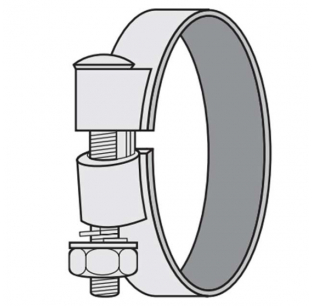 Chrome Plated 1 Inch Wide Full Circle Clamp for Secure Fitting