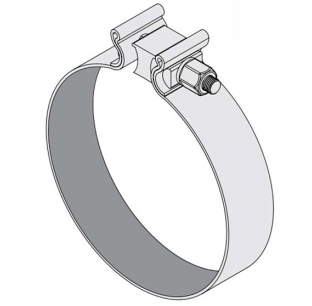 Aluminized or Stainless Steel Narrow Band Clamp - Durable and Reliable for Secure Fitting