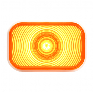 Amber Rectangular Single LED Sealed Light - Durable, Bright, and Efficient