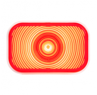 Red Rectangular Single LED Sealed Light - Durable and Bright