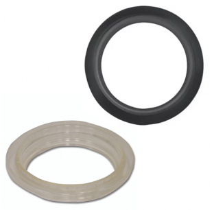 4 Inch Open Back Rubberized Vinyl Grommet - Cold-Resistant PVC with Thermal Plastic Rubber, Available in Black or Clear